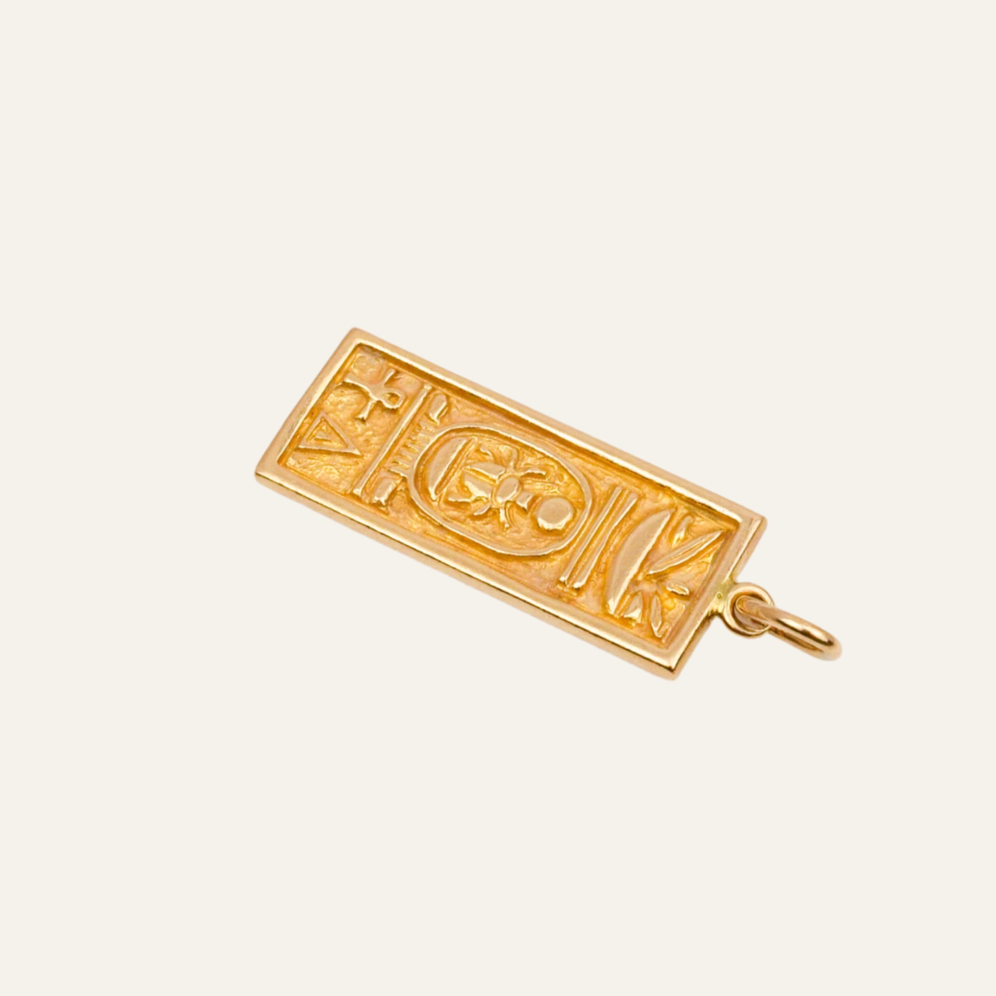Hieroglyphic Gold Pendant