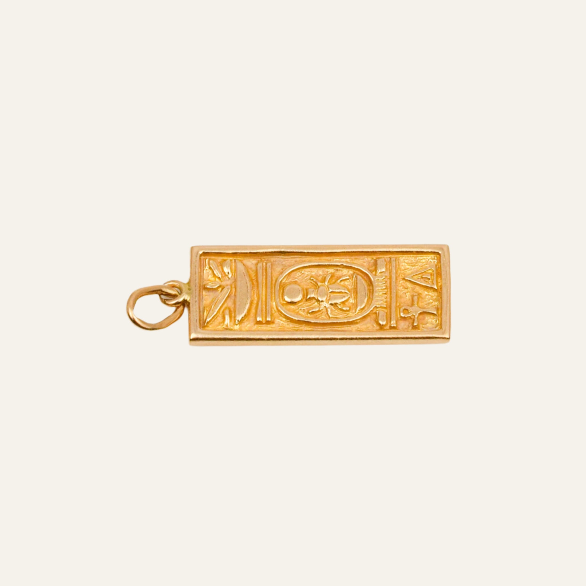 Hieroglyphic Gold Pendant