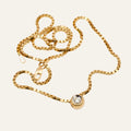 16" Diamond Box Link Chain Necklace