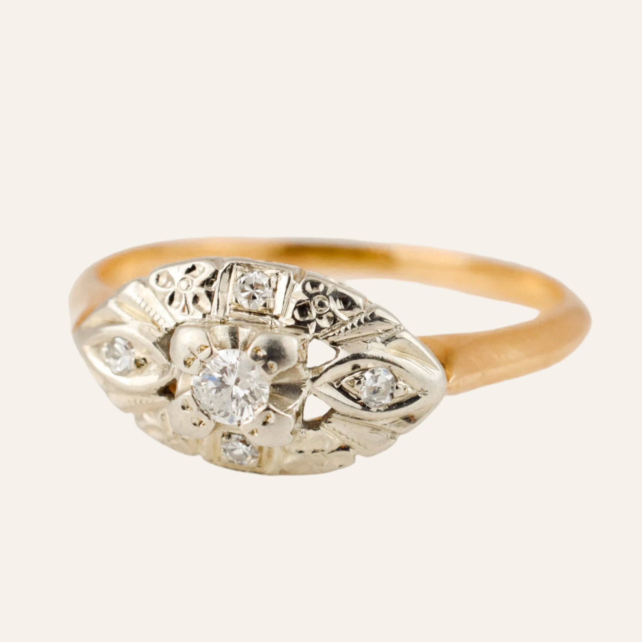 Antique Diamond Boat Ring