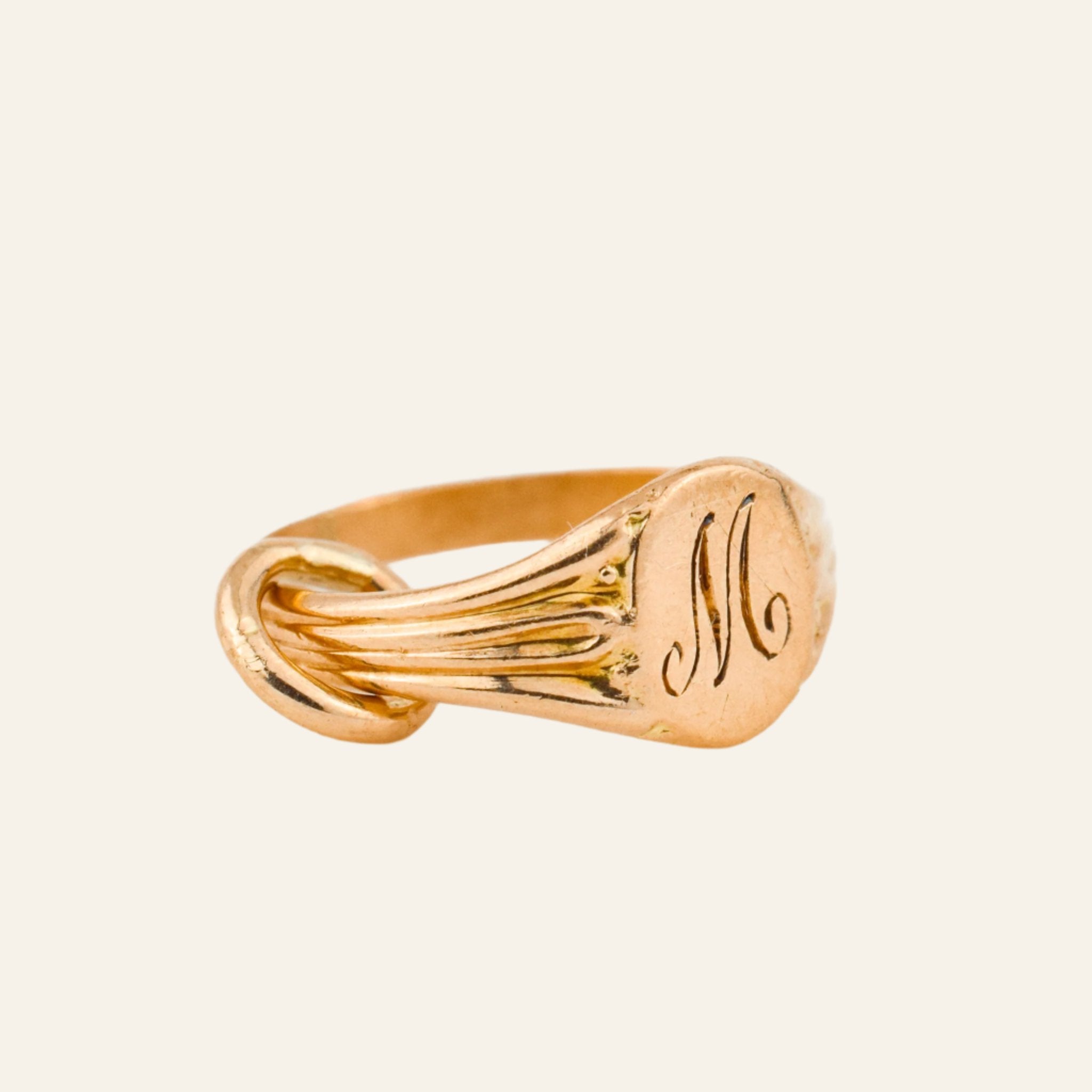 vintage 'M' Signet Ring Charm