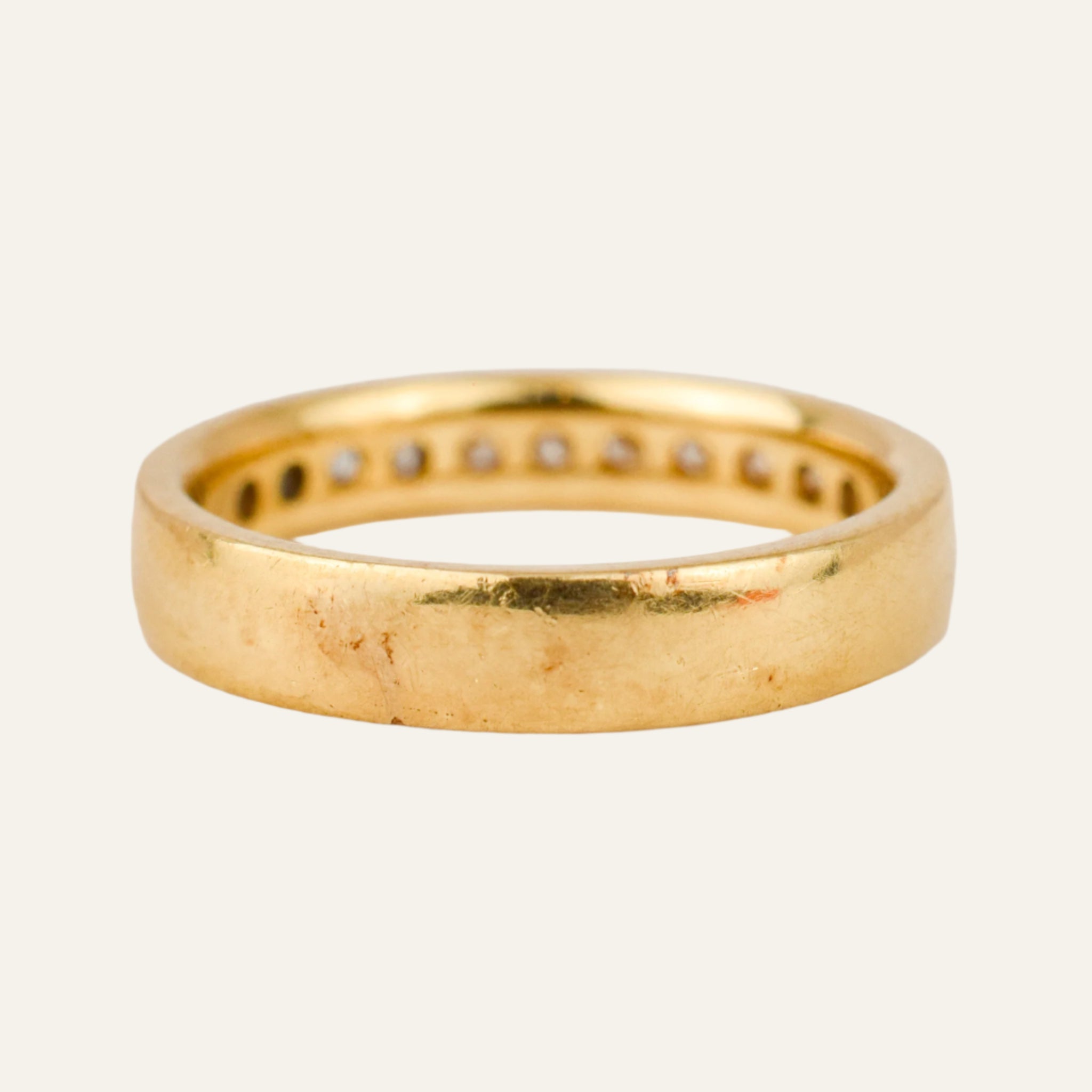 Channel Set Diamond Pinky Ring