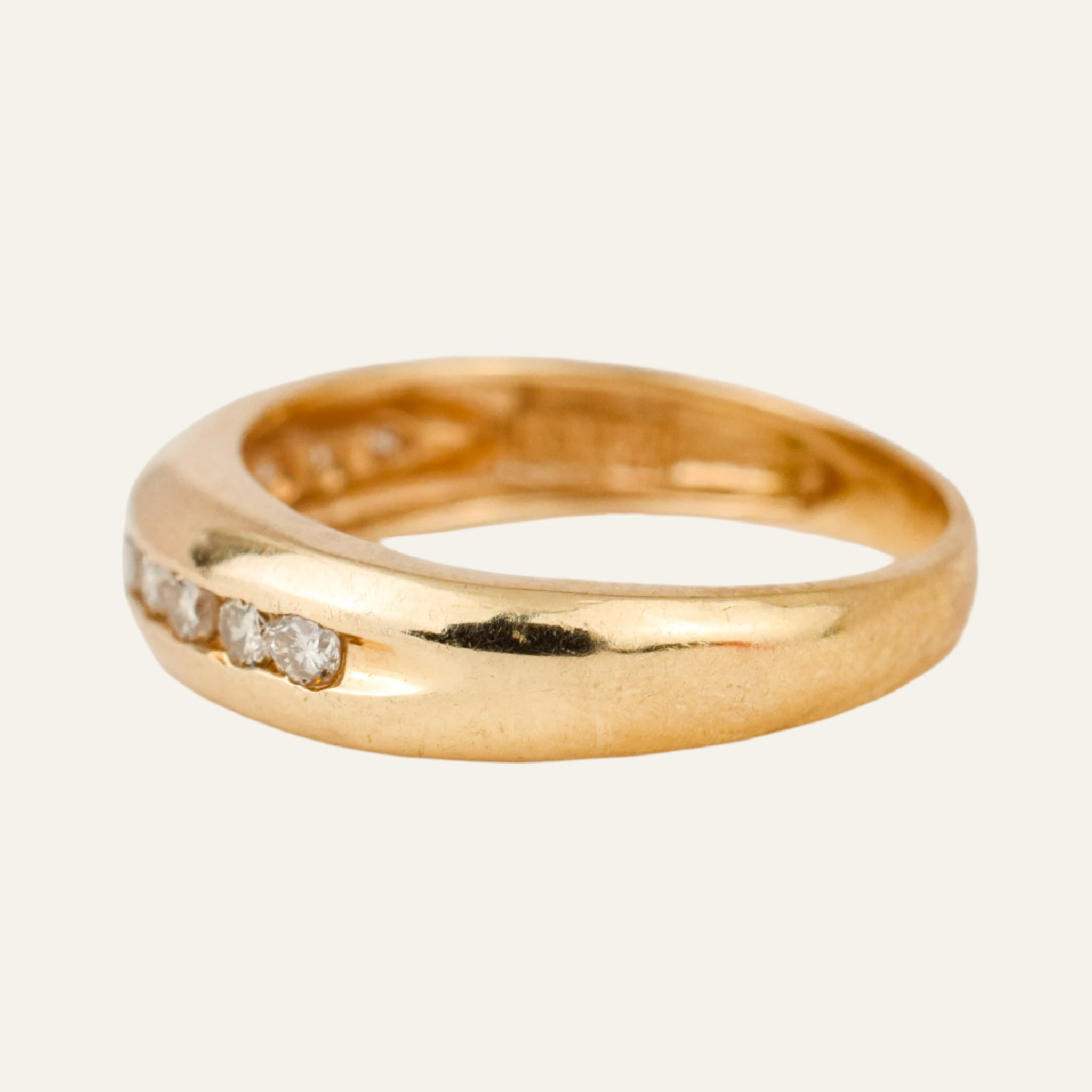 Subtle Domed Diamond Band