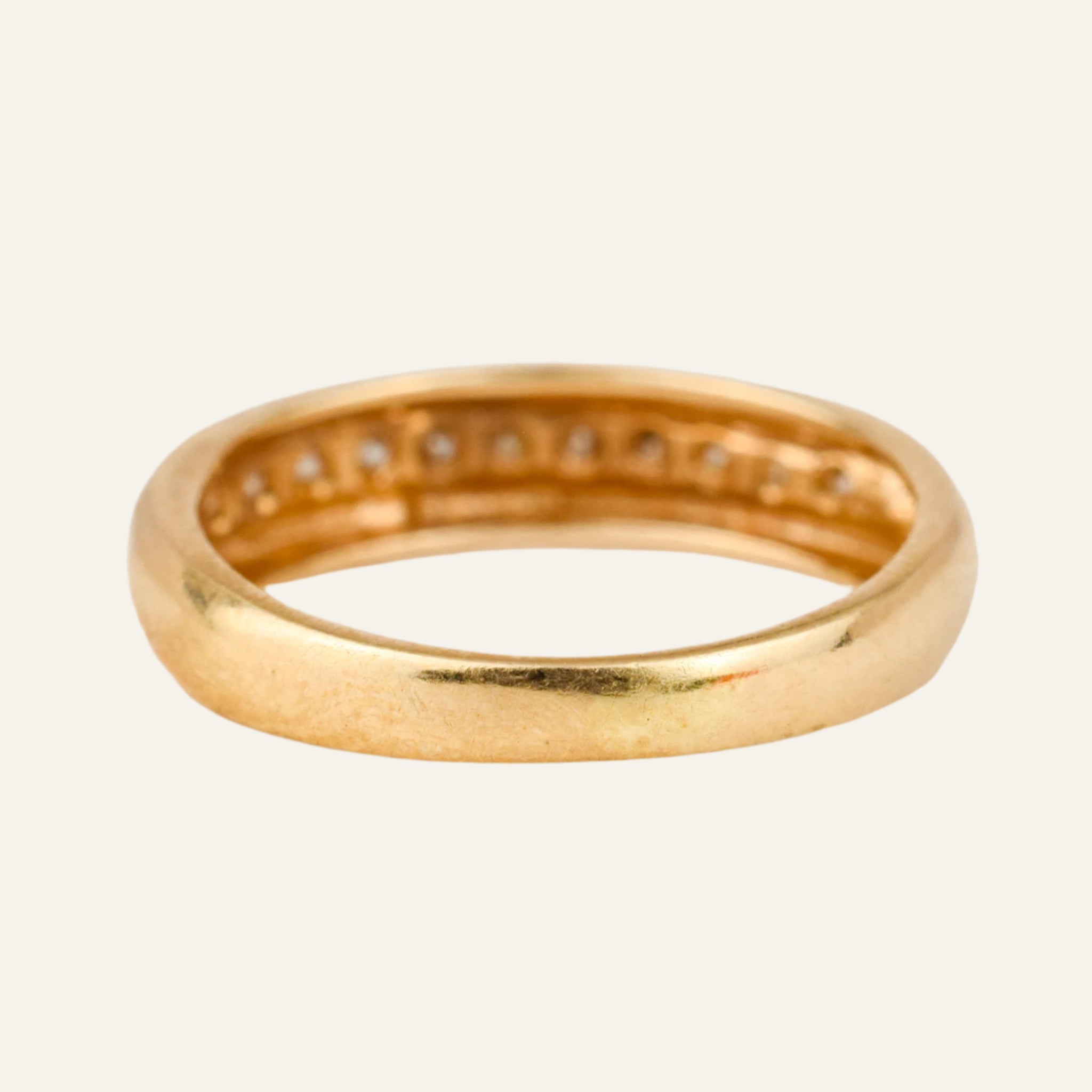 Subtle Domed Diamond Band
