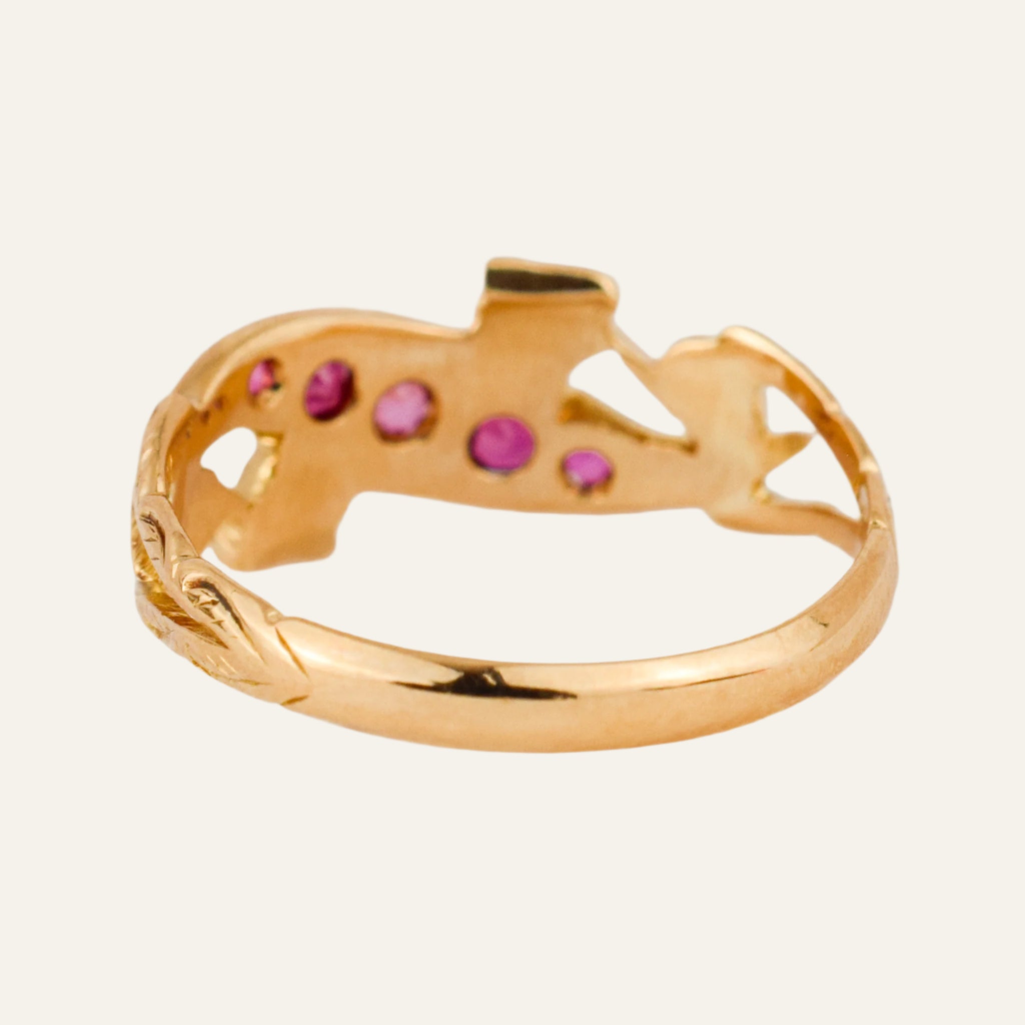 Antique Ruby and Seed Pearl Band