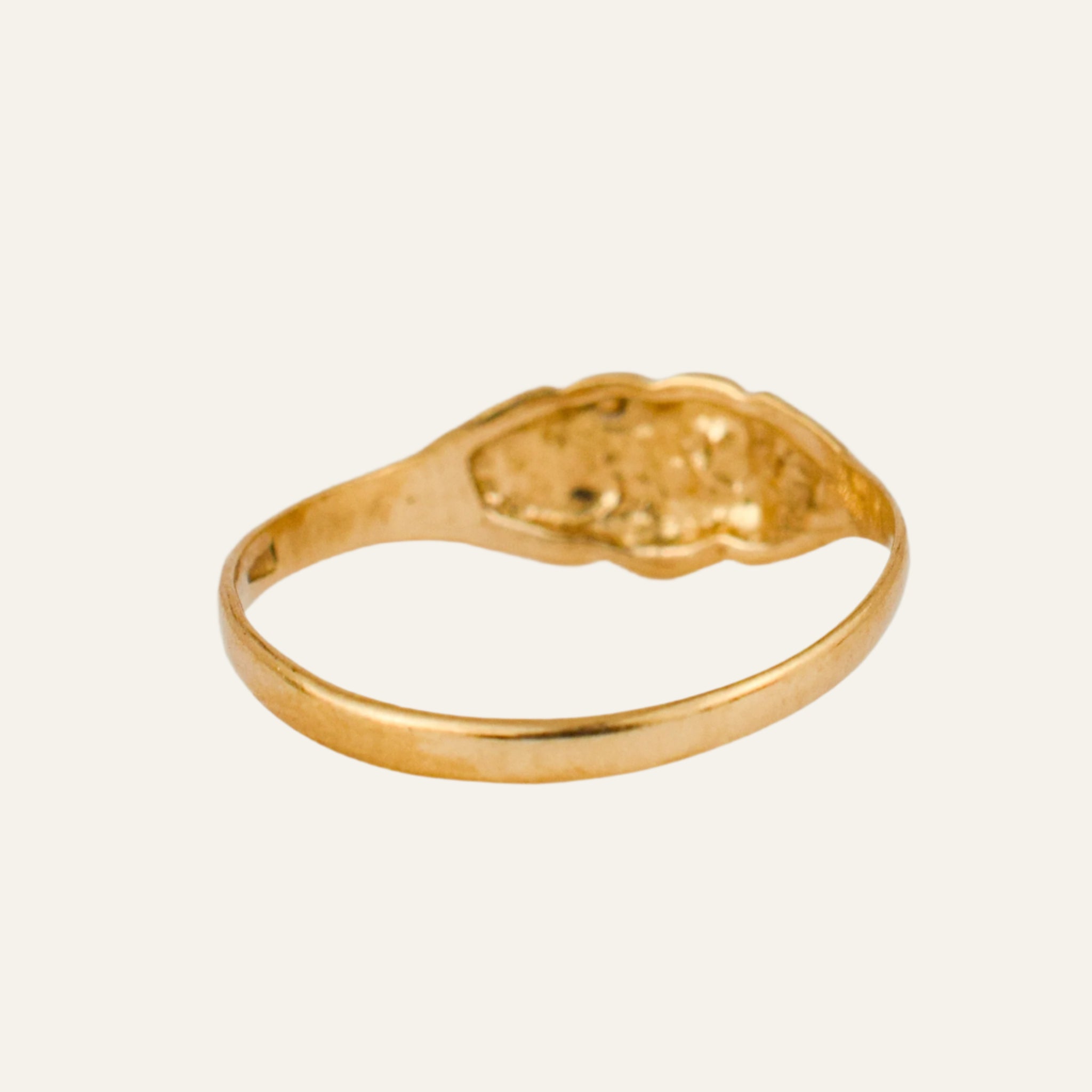 'R' Heart Signet Ring
