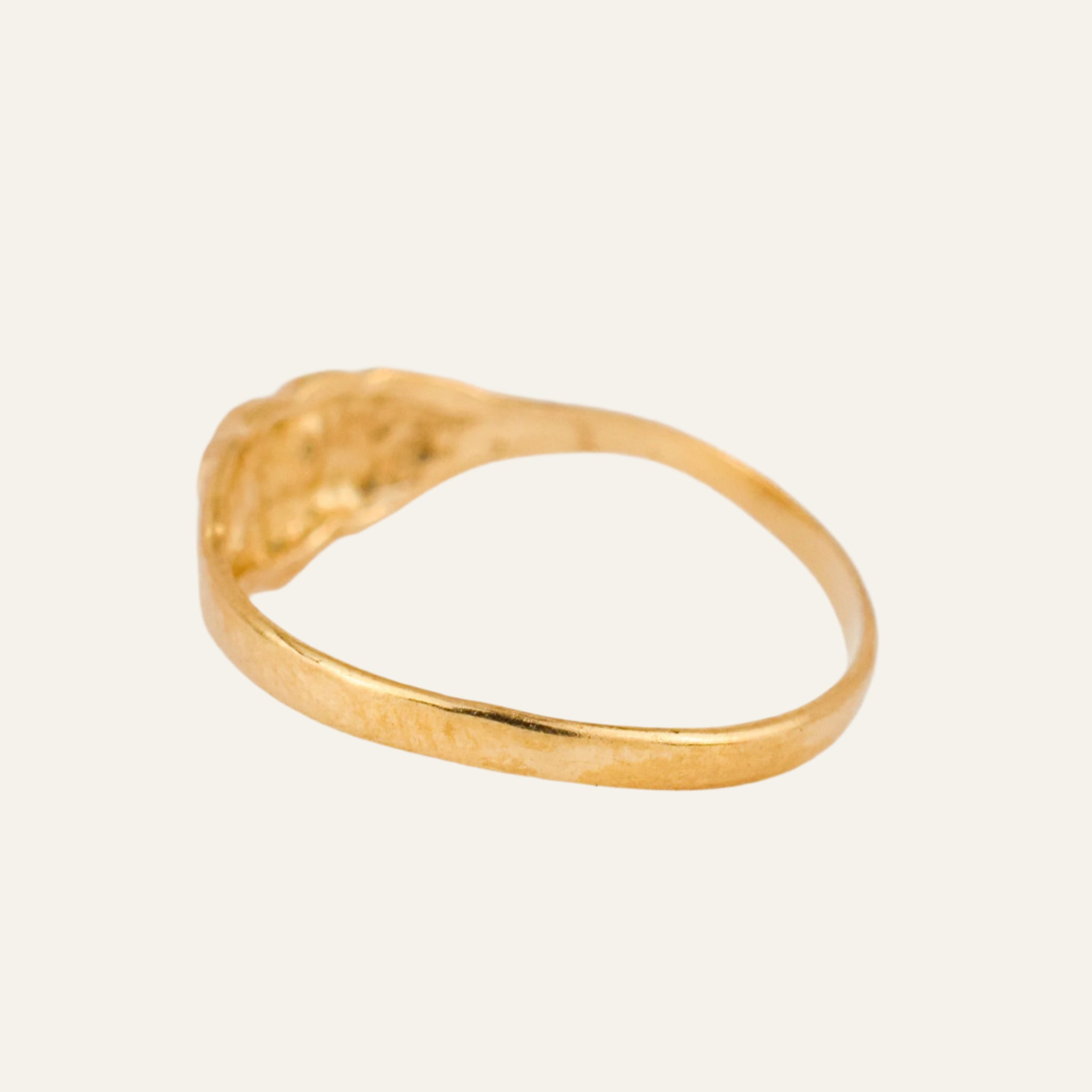 'R' Heart Signet Ring