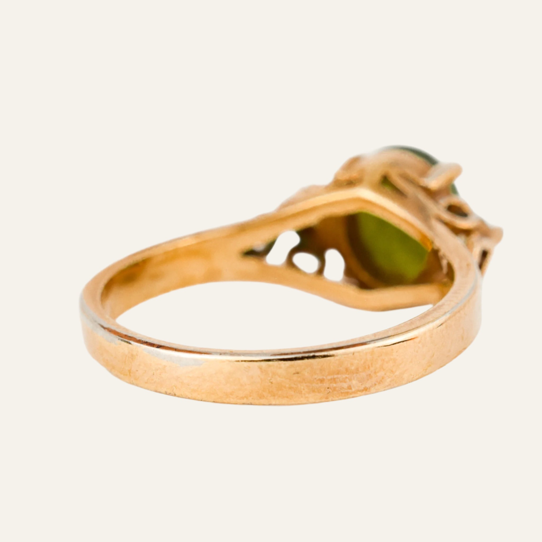 Nephrite and Diamond Ring