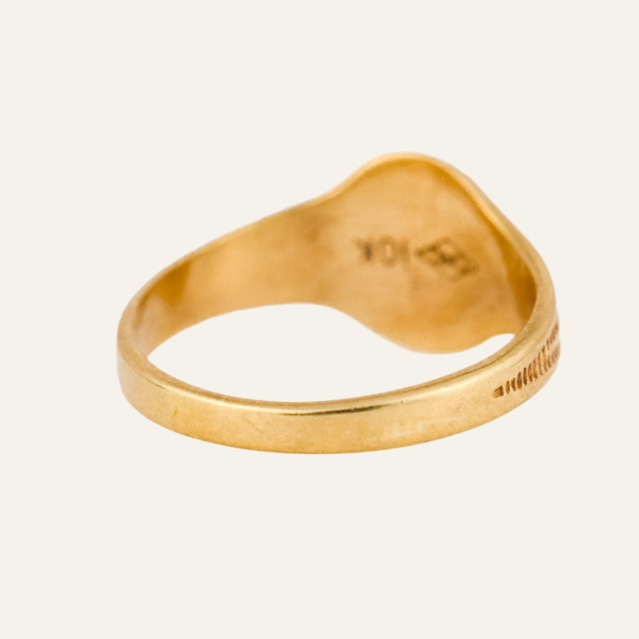 Oval 'M' Signet Ring
