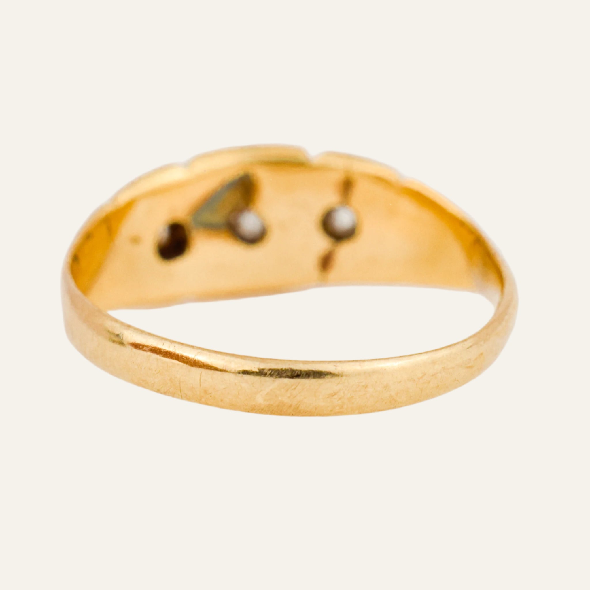 Antique Starburst Diamond Trilogy Ring
