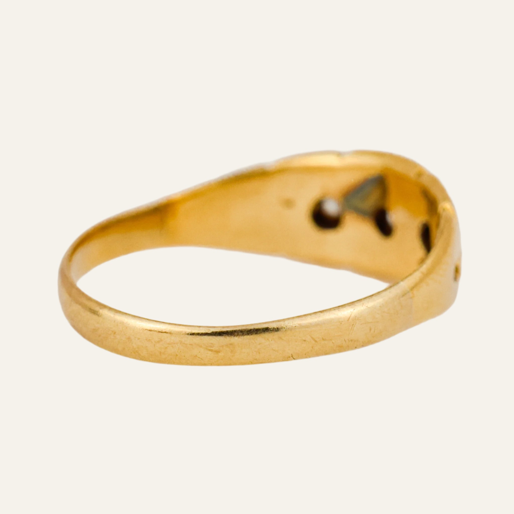 Antique Starburst Diamond Trilogy Ring