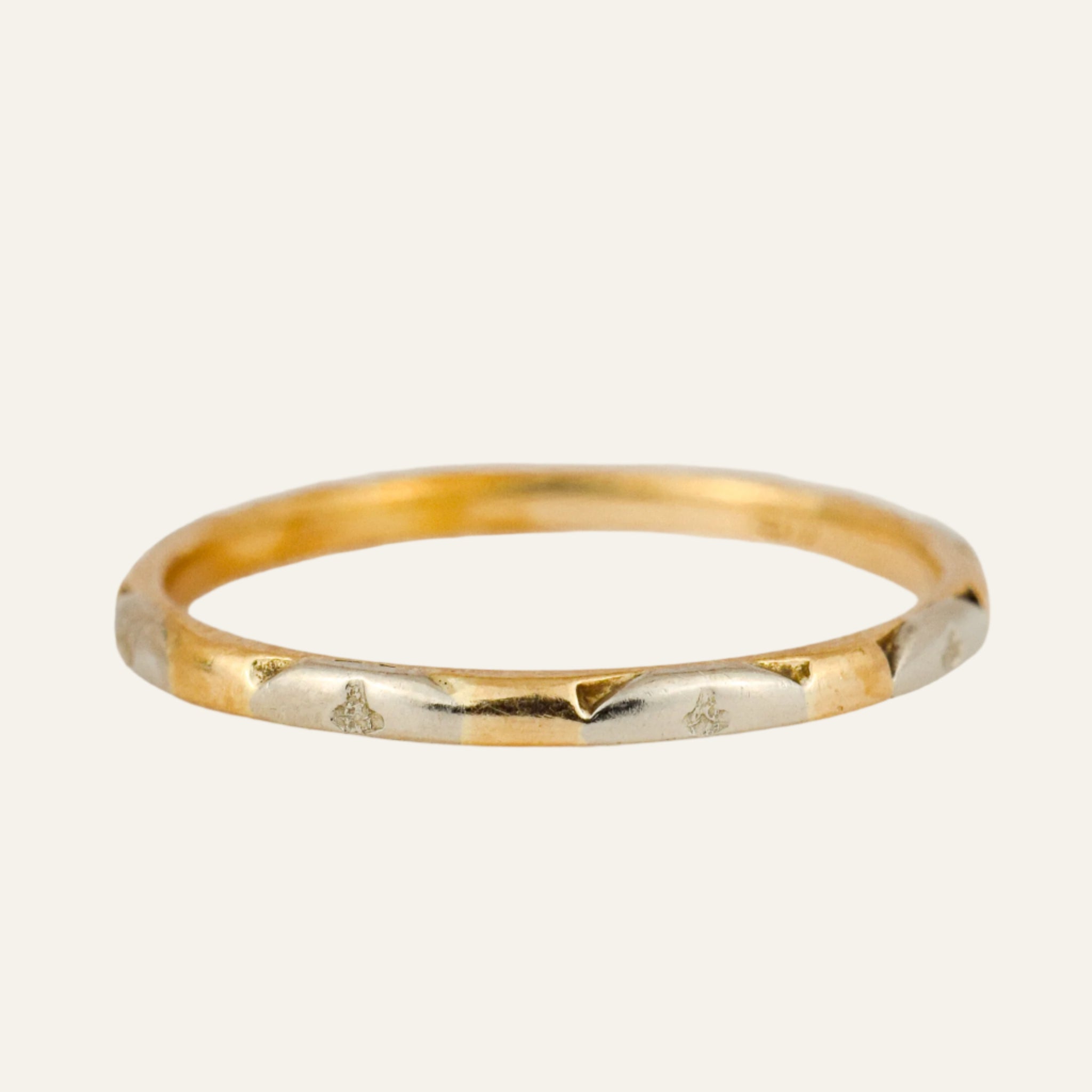 Dainty Orange Blossom Gold Band