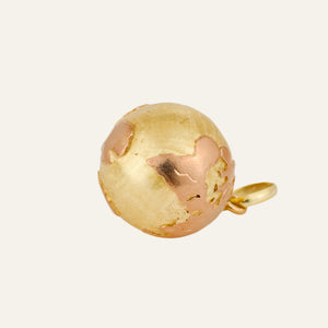 Two-Tone Gold Globe Pendant