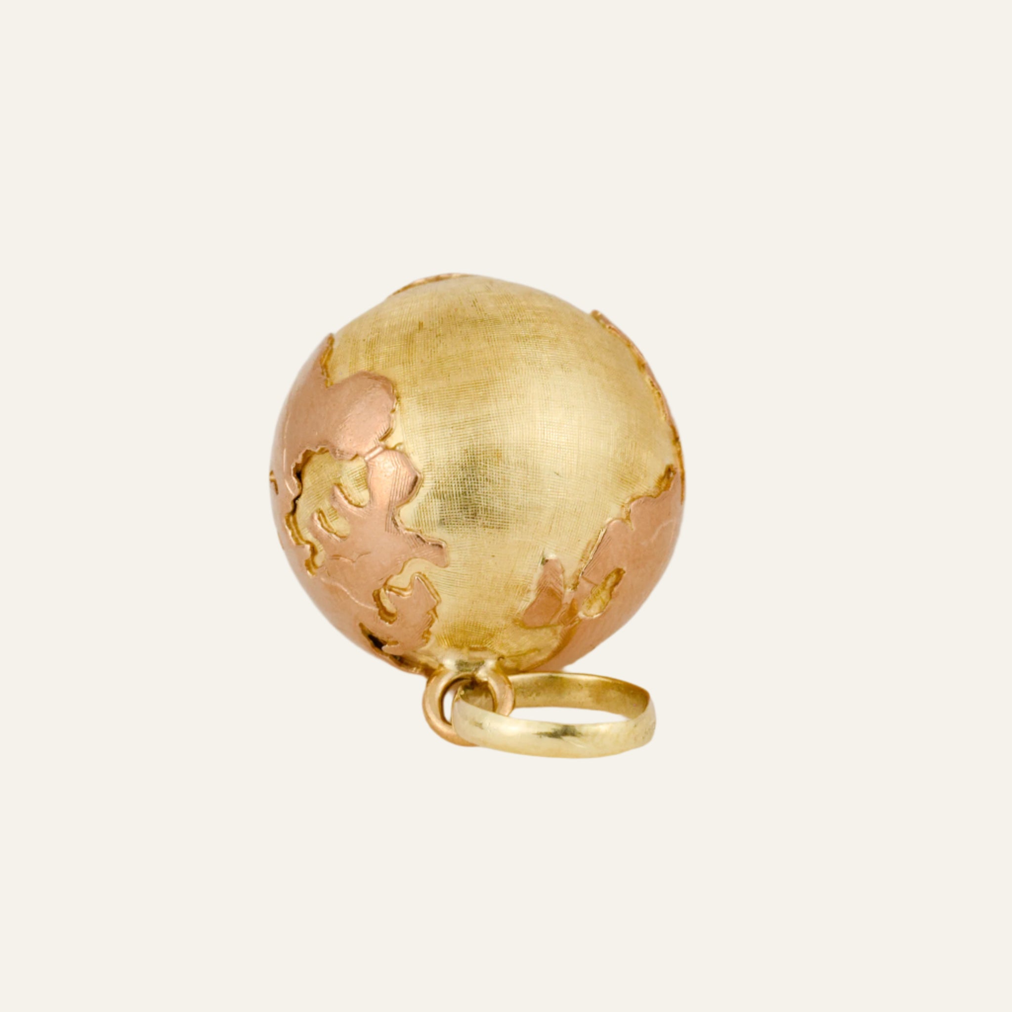 Two-Tone Gold Globe Pendant