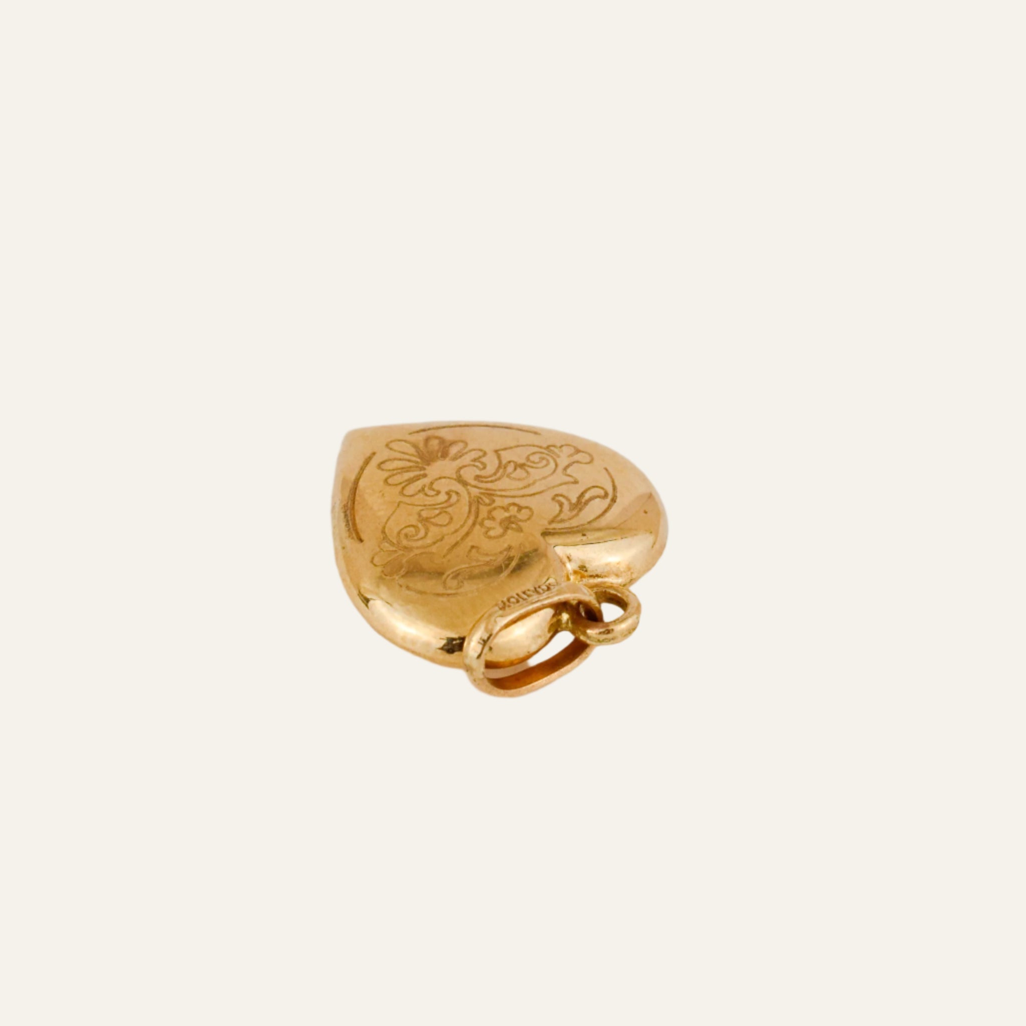 Heart Charm with Ornate Detail