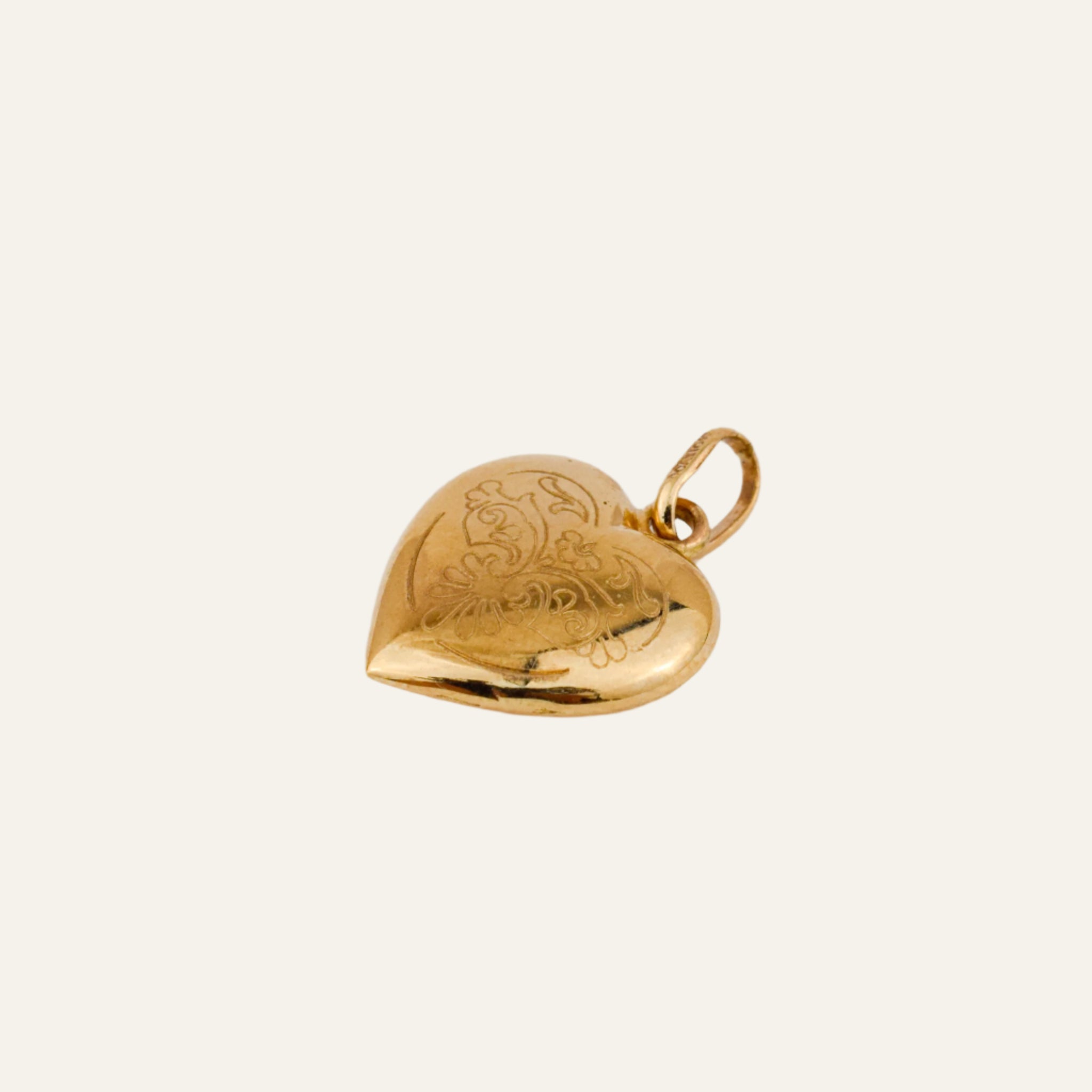 Heart Charm with Ornate Detail
