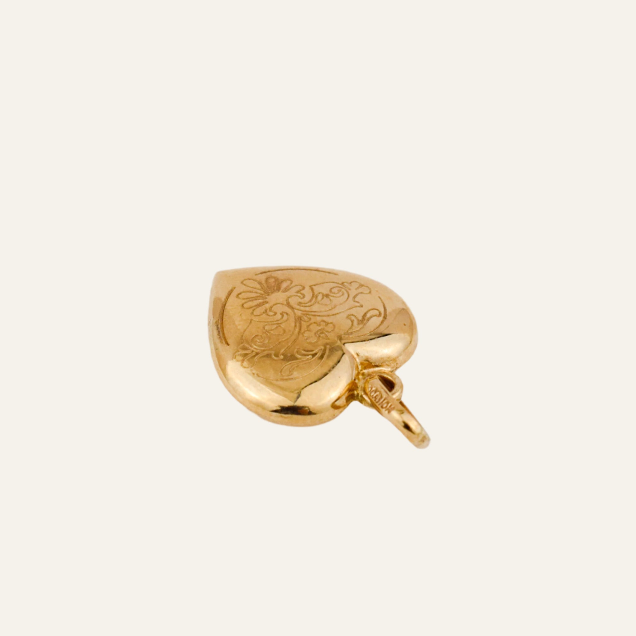 Heart Charm with Ornate Detail