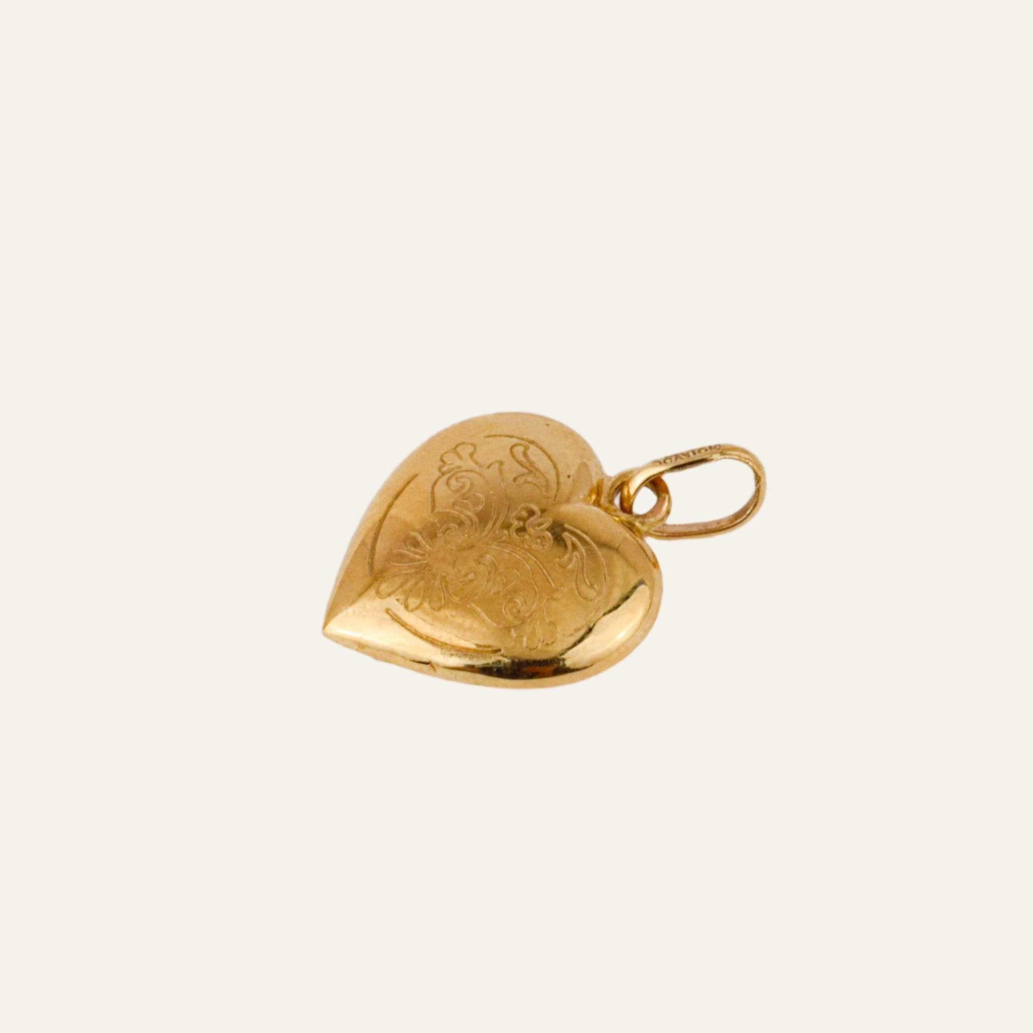 Heart Charm with Ornate Detail