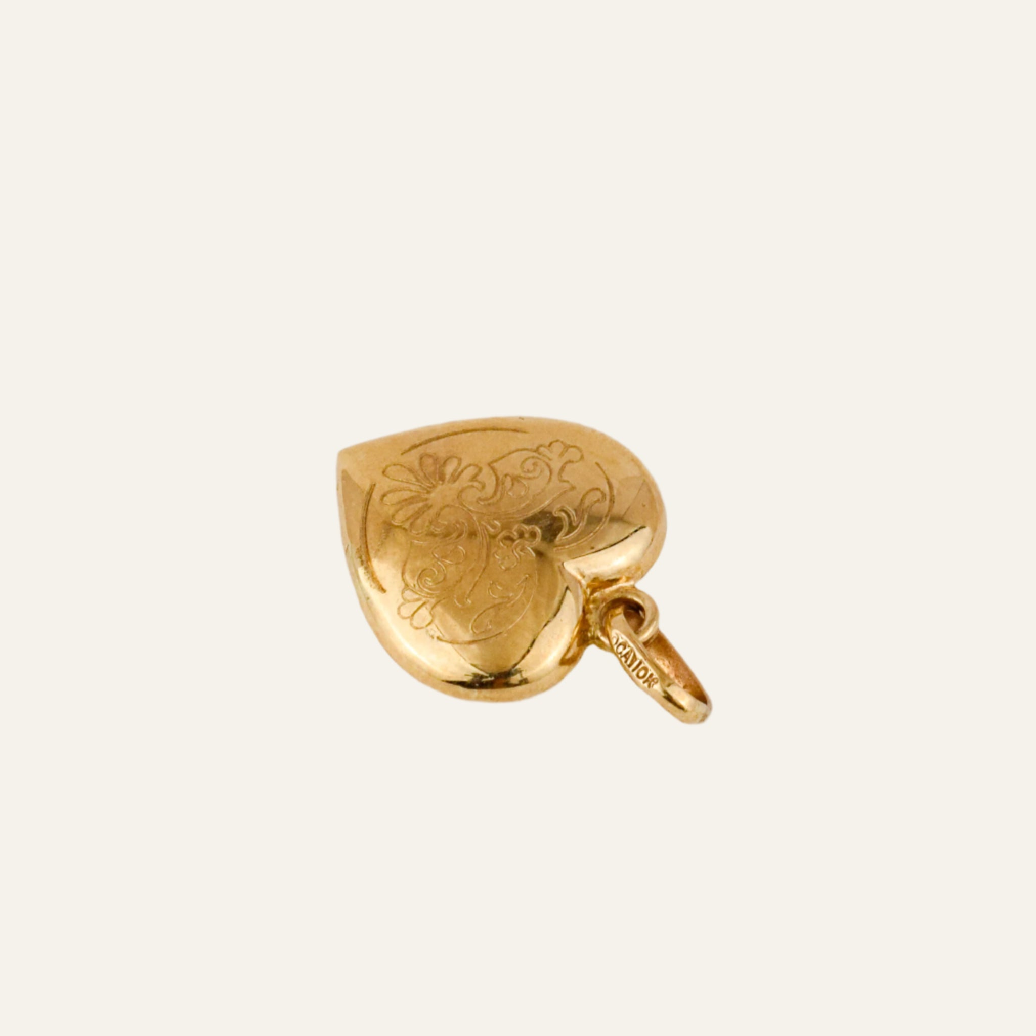 Heart Charm with Ornate Detail