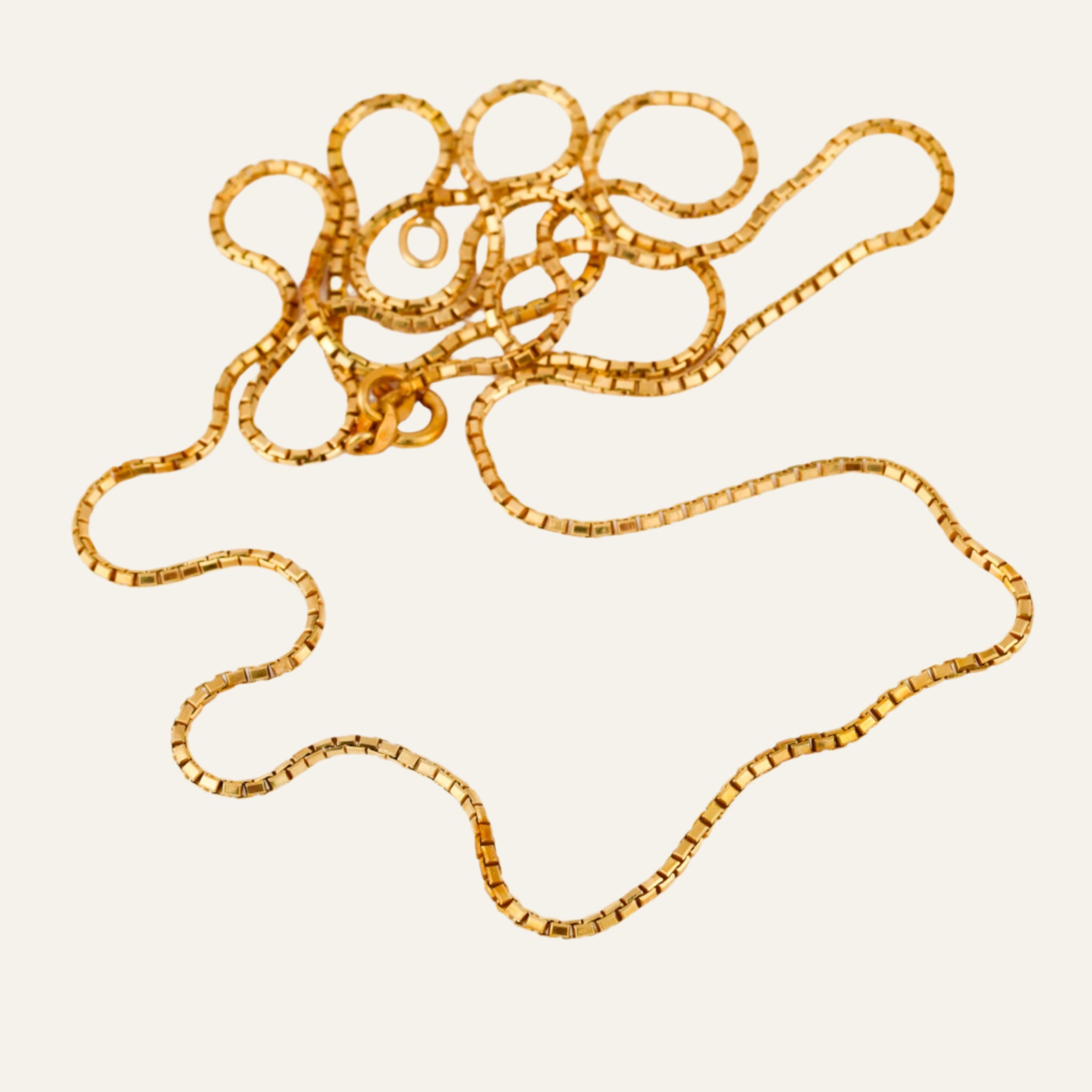 28" Sparkling Box Chain Necklace