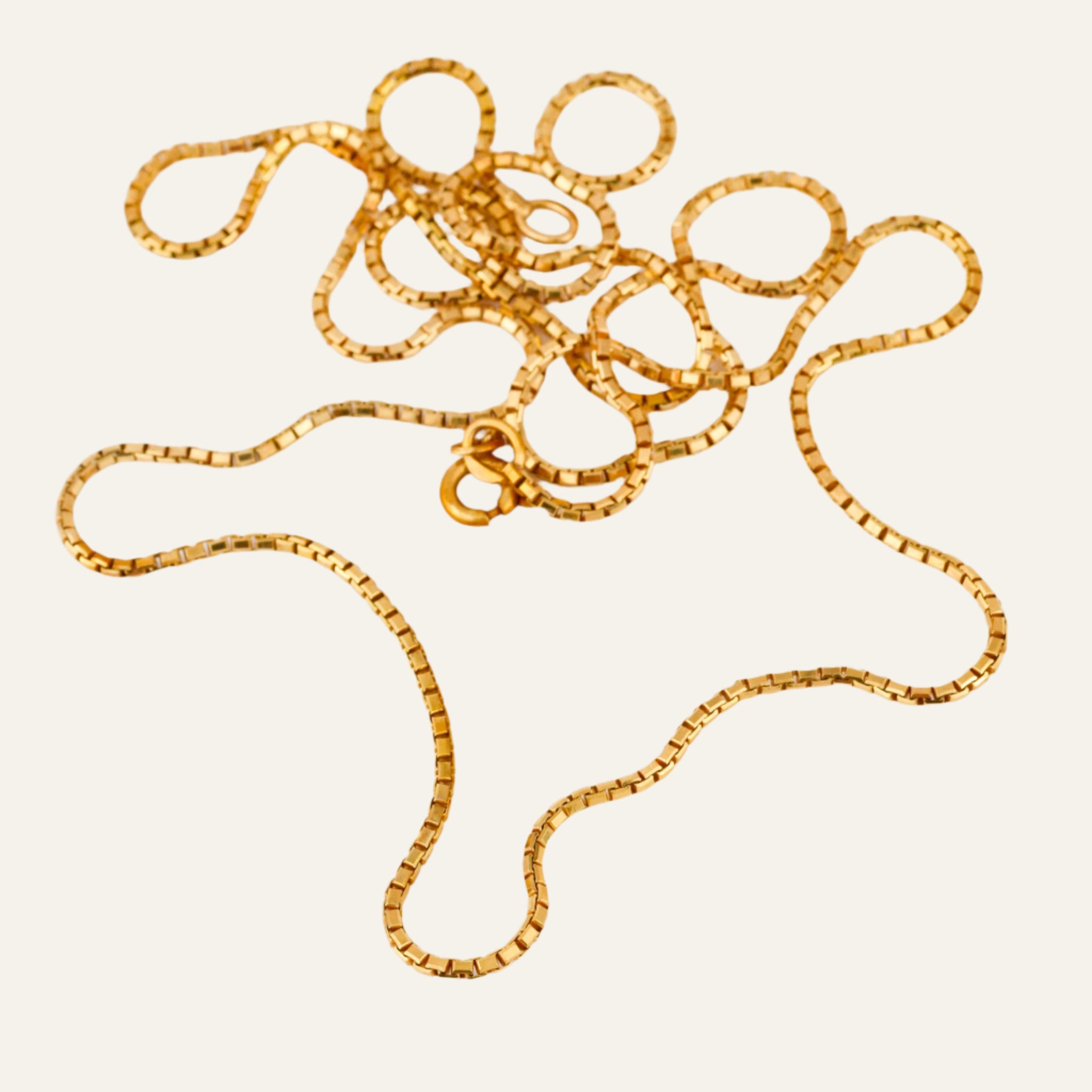 28" Sparkling Box Chain Necklace