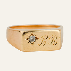 'LR' Signet Ring