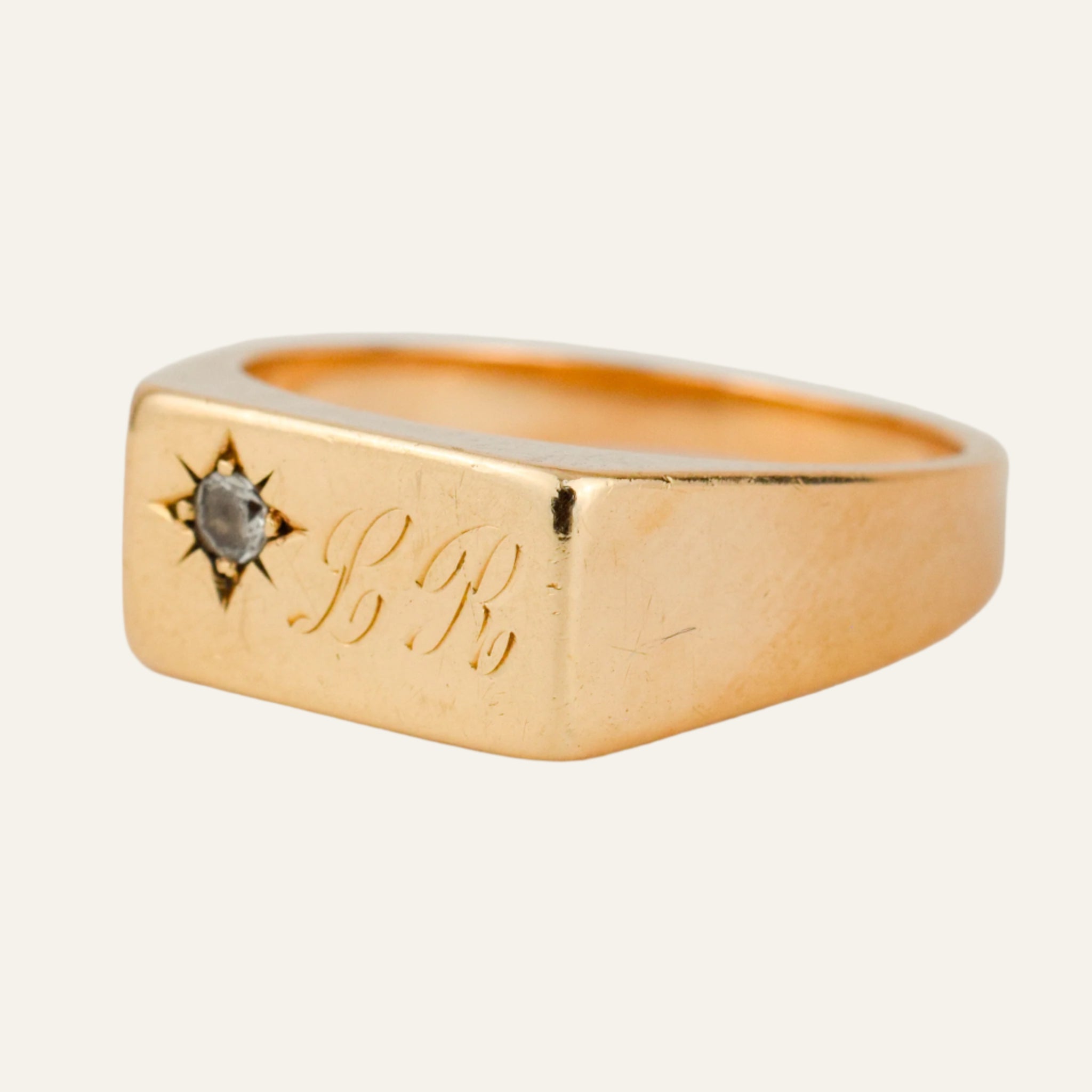 'LR' Signet Ring