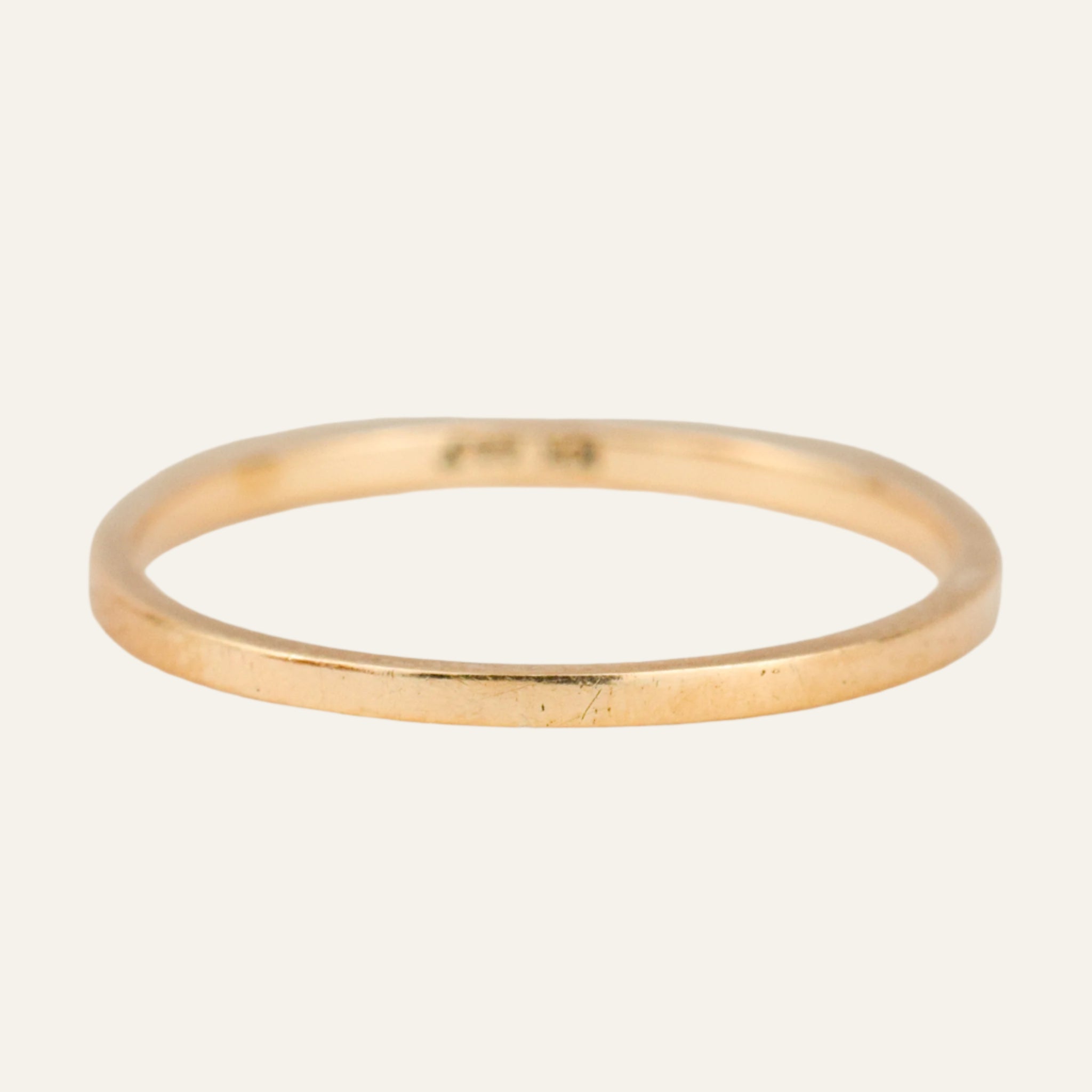 Sleek Raised Gold Band