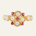 Regal Pearl and Ruby Ring