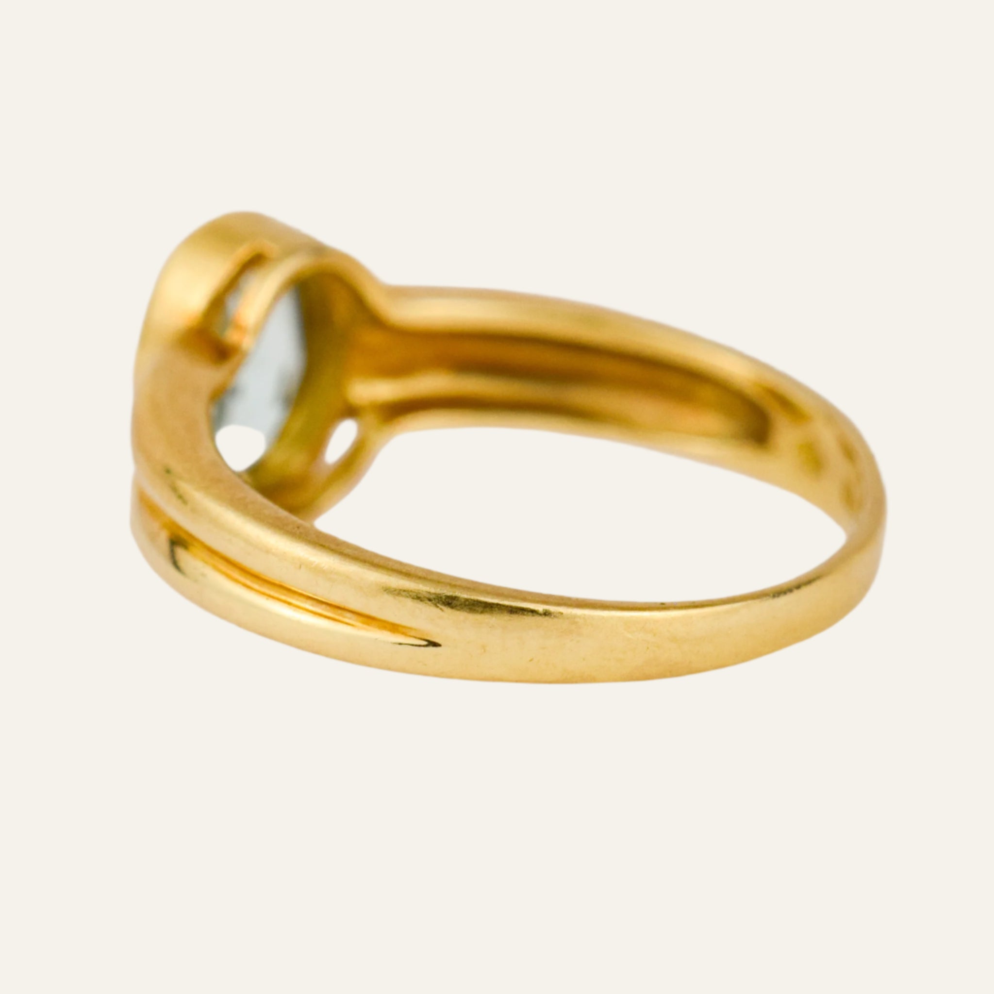 Bezel Set Aquamarine Ring