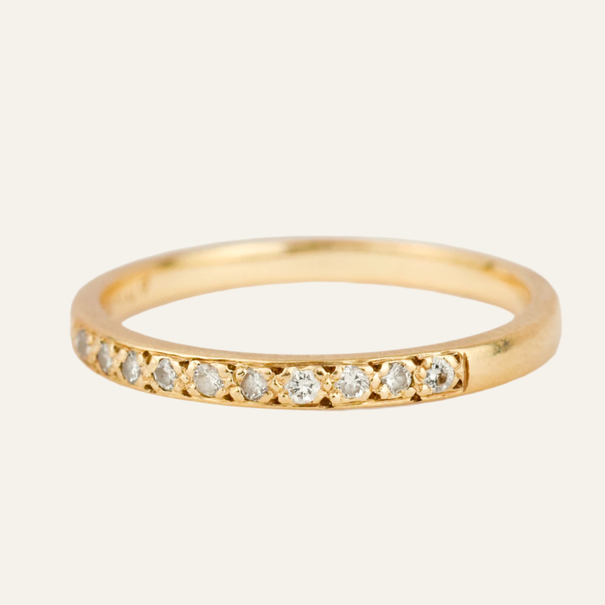 Diamond Half-Eternity Gold Band
