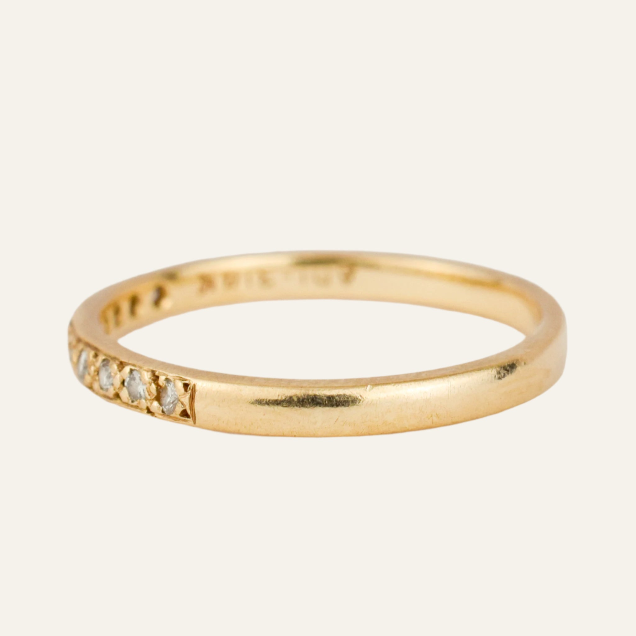 Diamond Half-Eternity Gold Band