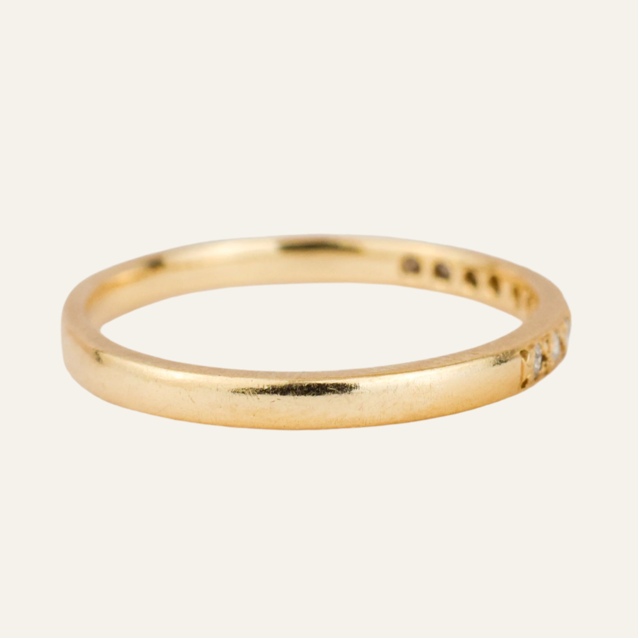 Diamond Half-Eternity Gold Band