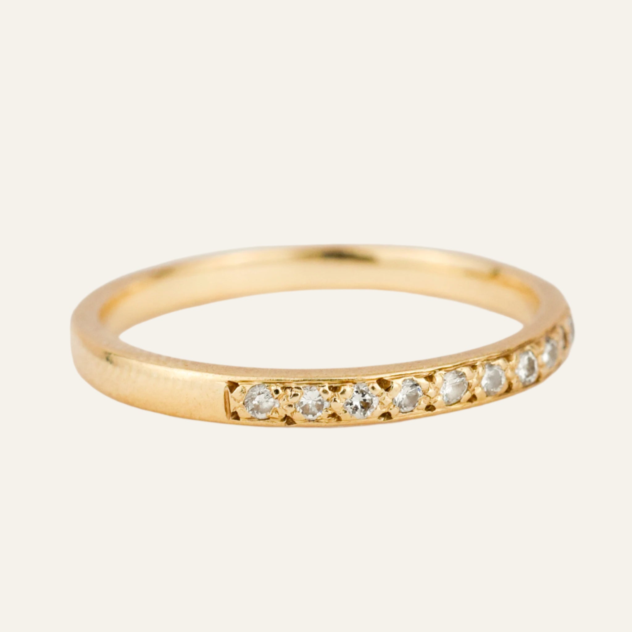 Diamond Half-Eternity Gold Band