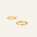 14.8 mm Classic Gold Hoop Earrings