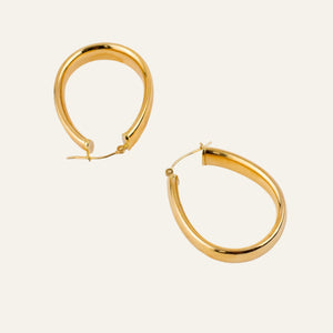 30.4 mm Oval Hoop Earrings