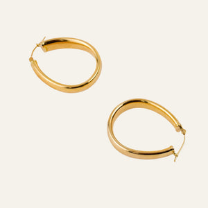 30.4 mm Oval Hoop Earrings