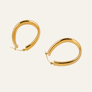 30.4 mm Oval Hoop Earrings