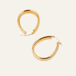 30.4 mm Oval Hoop Earrings