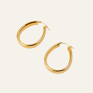 30.4 mm Oval Hoop Earrings