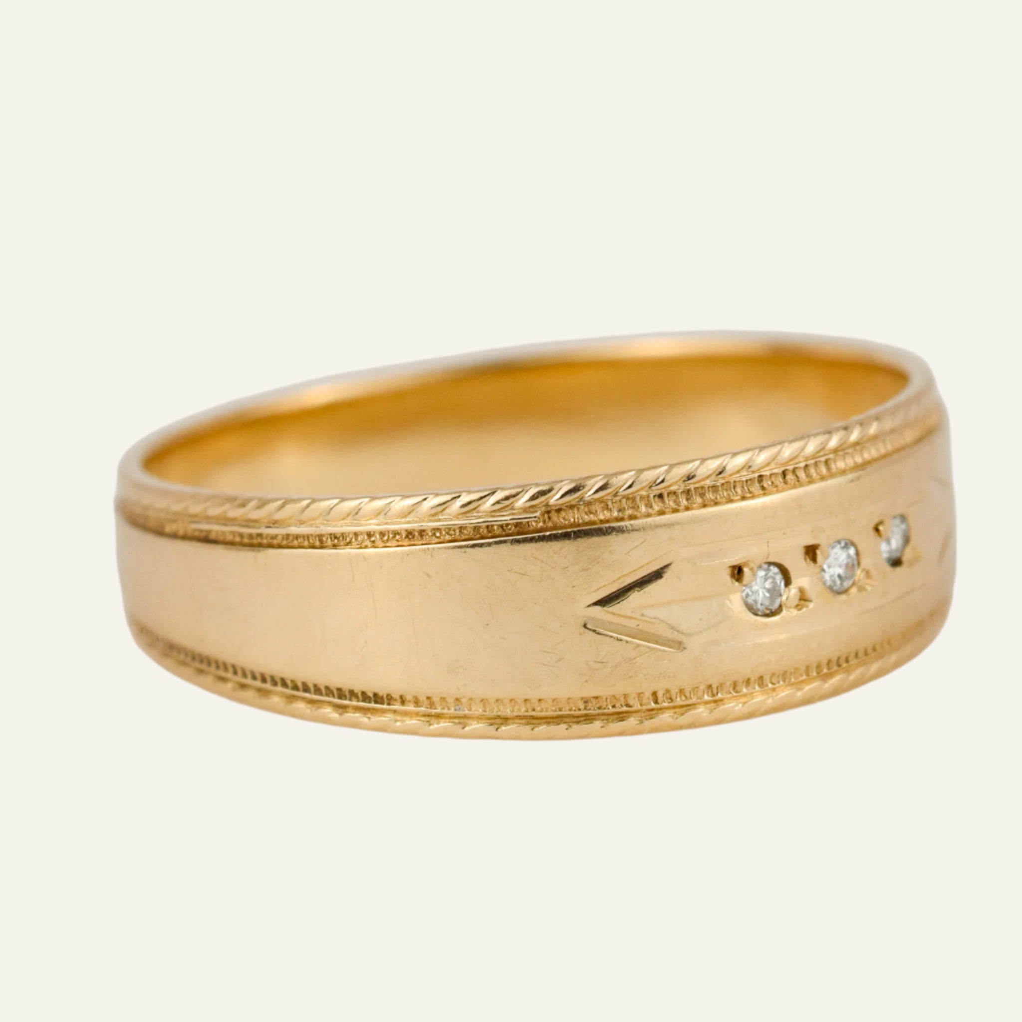 Horizontal Diamond Trilogy Ring