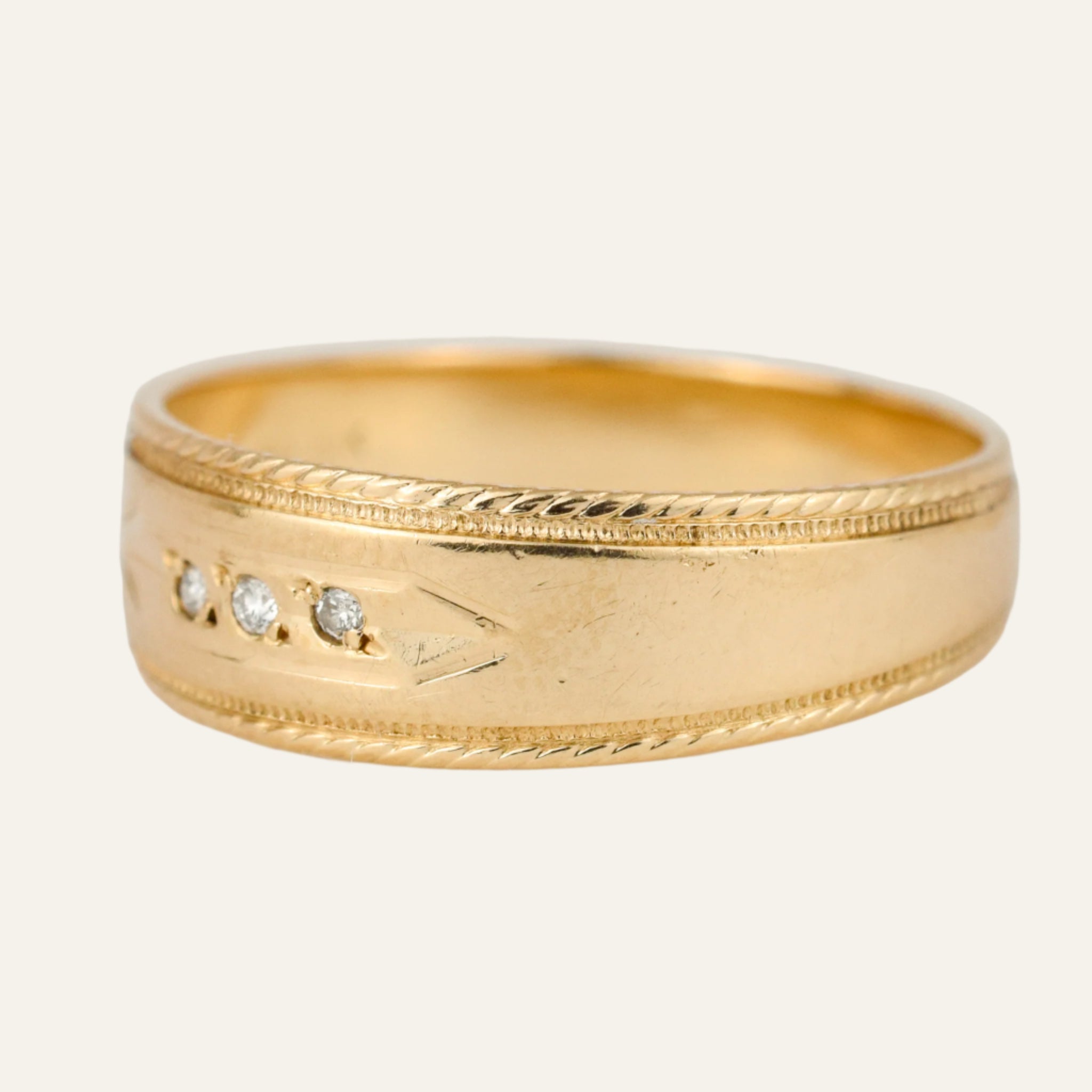 Horizontal Diamond Trilogy Ring