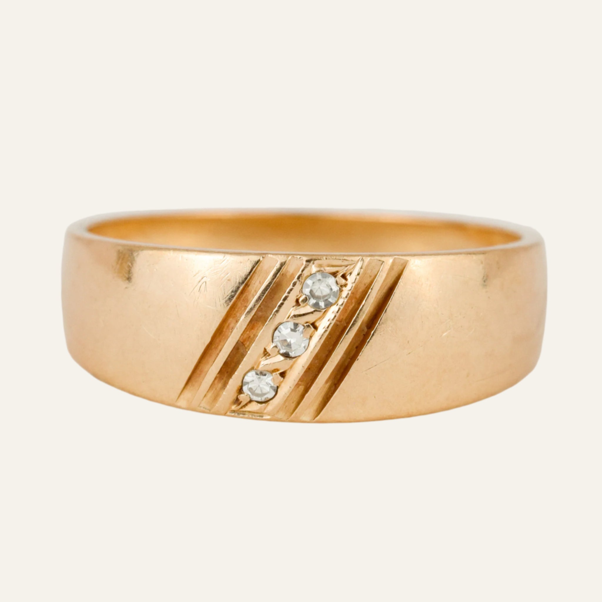 Vertical Diamond Trilogy Ring