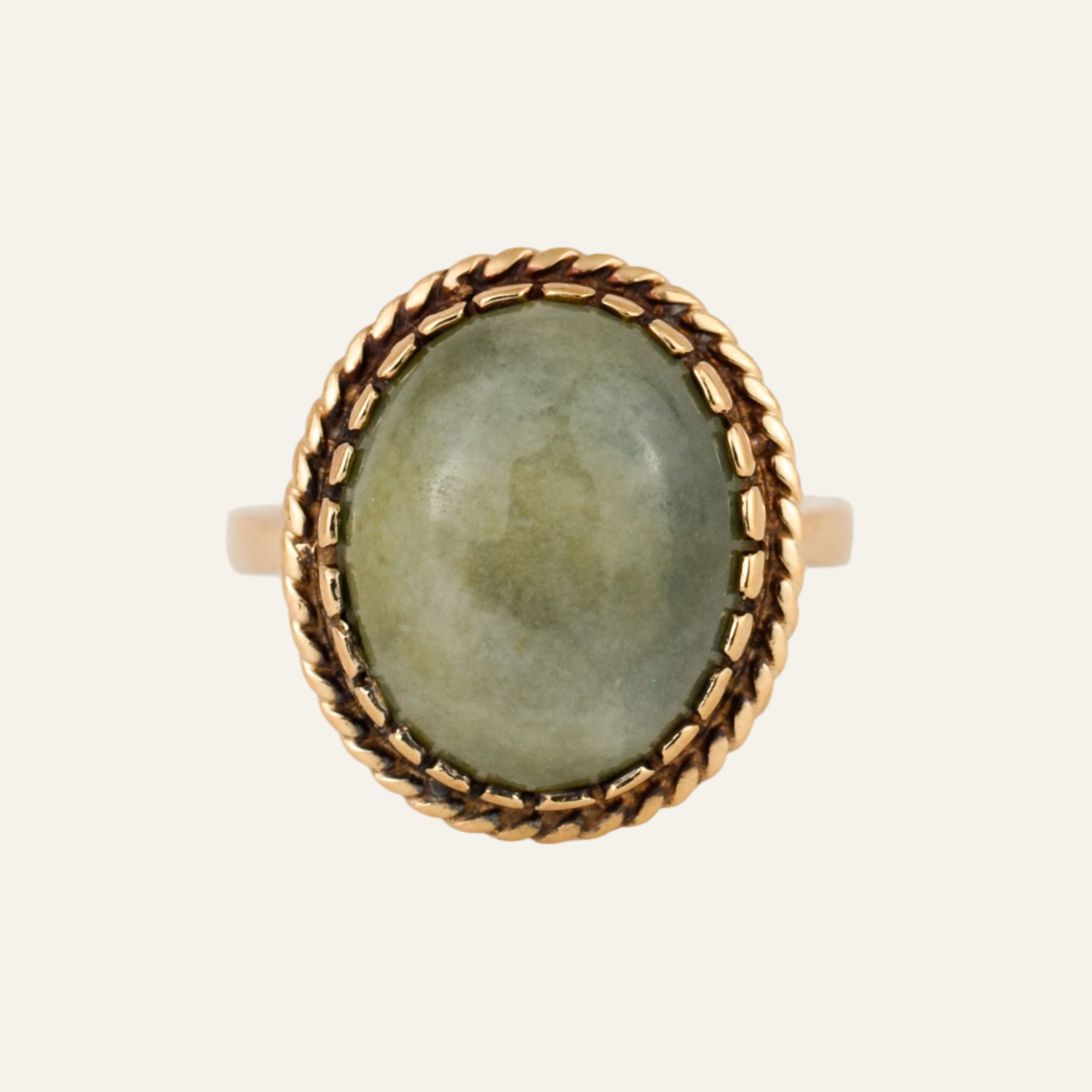 Nephrite Cabochon Ring