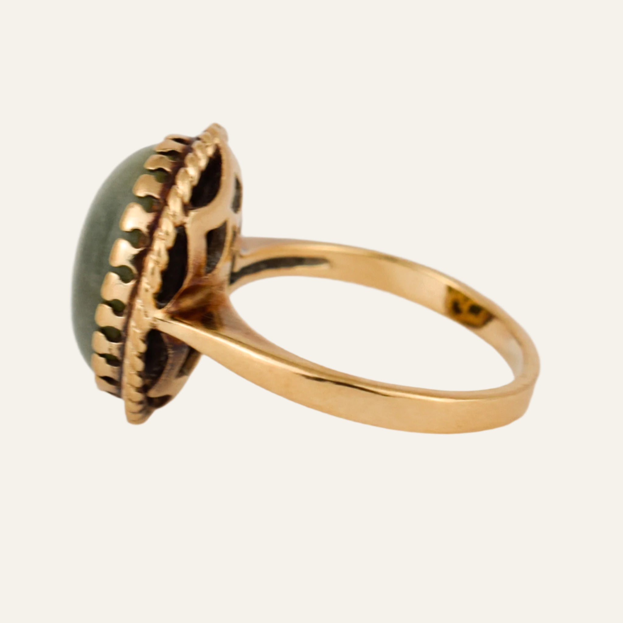 Nephrite Cabochon Ring