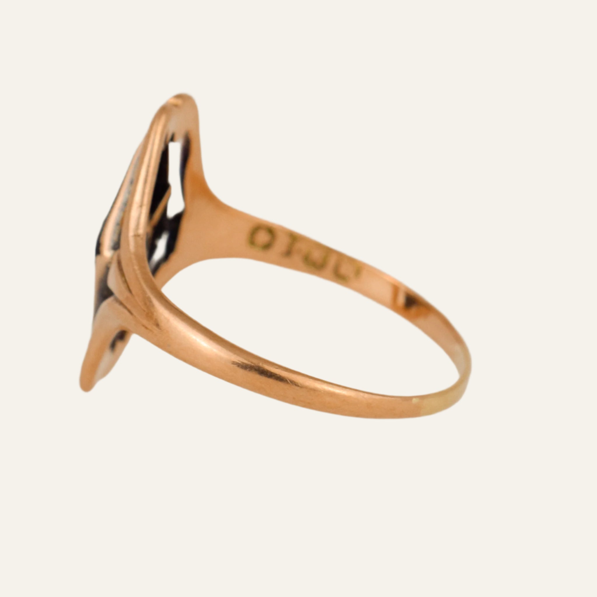 Onyx and Seed Pearl Ring