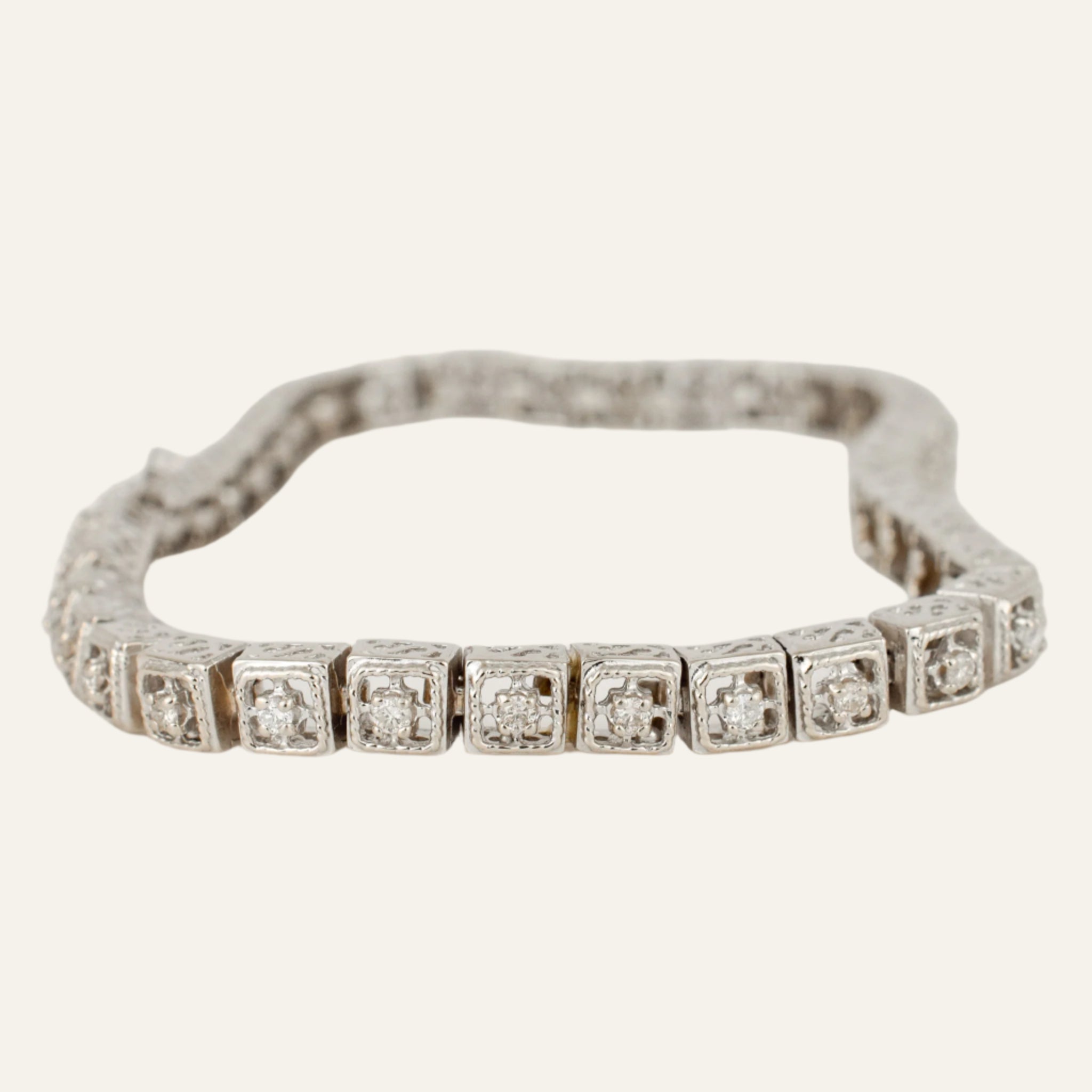 7 1/4" Antique Diamond Bracelet