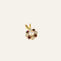 Ruby and Diamond Flower Charm