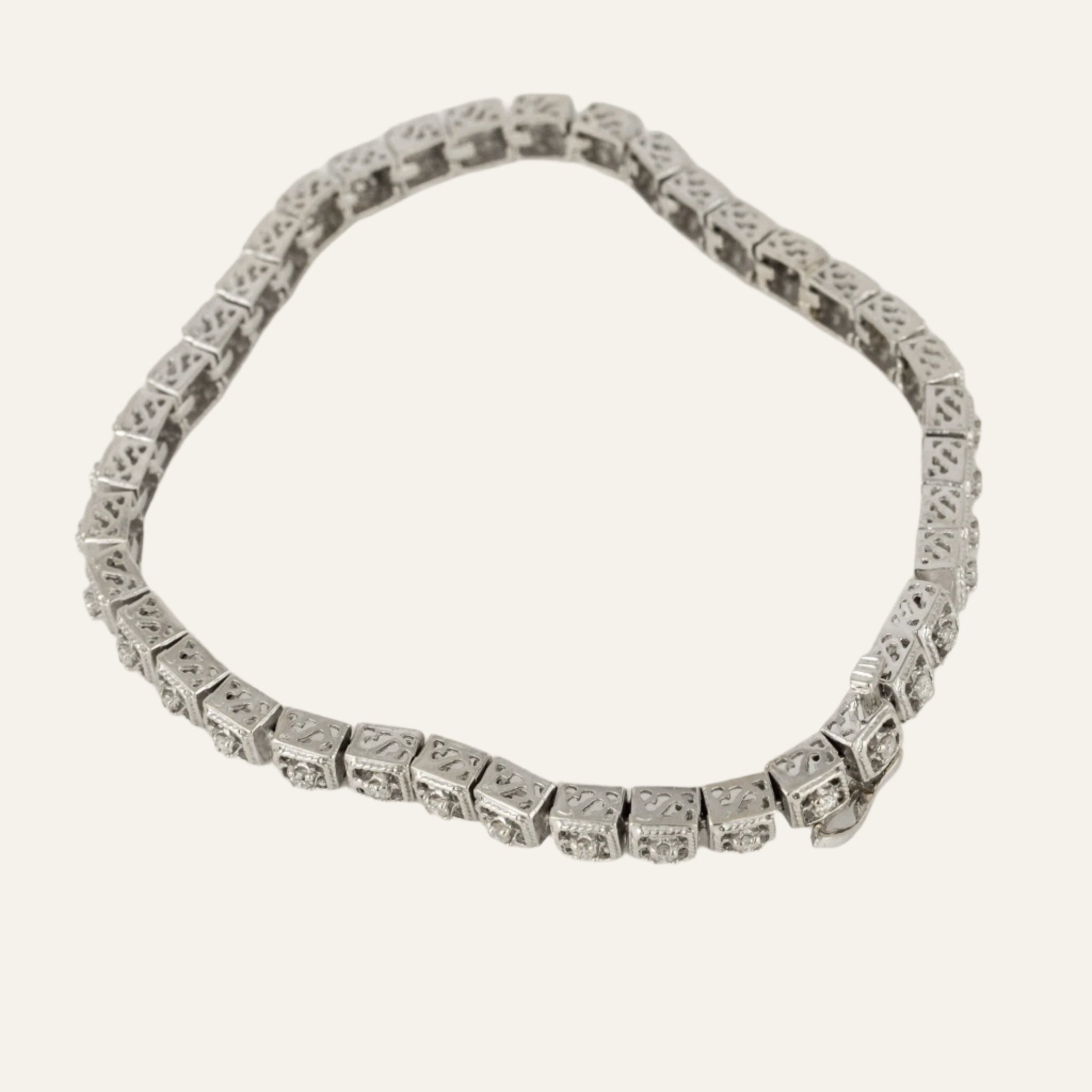 7 1/4" Antique Diamond Bracelet