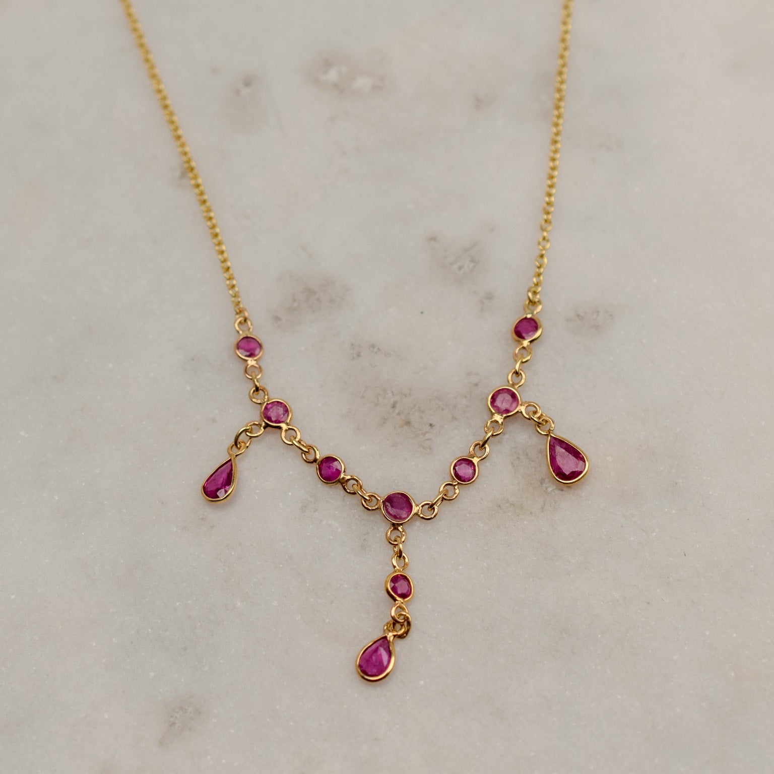 16.25" Ruby Necklace